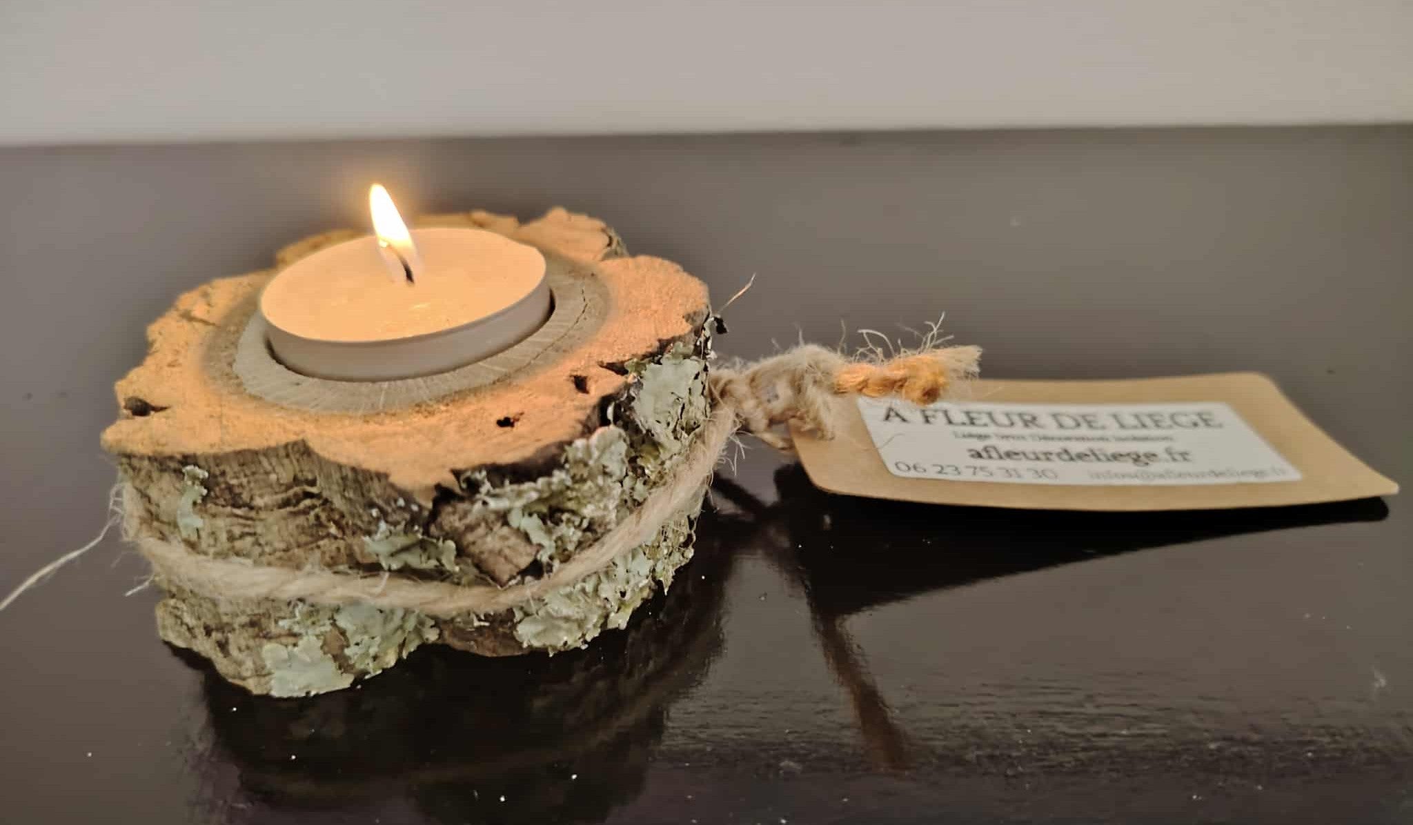 Bougeoir en liège - Elégance naturelle et éco-responsable