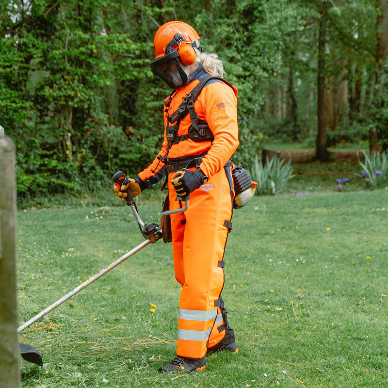 Jambière de débroussaillage Haute Visibilité orange SOLIDUR