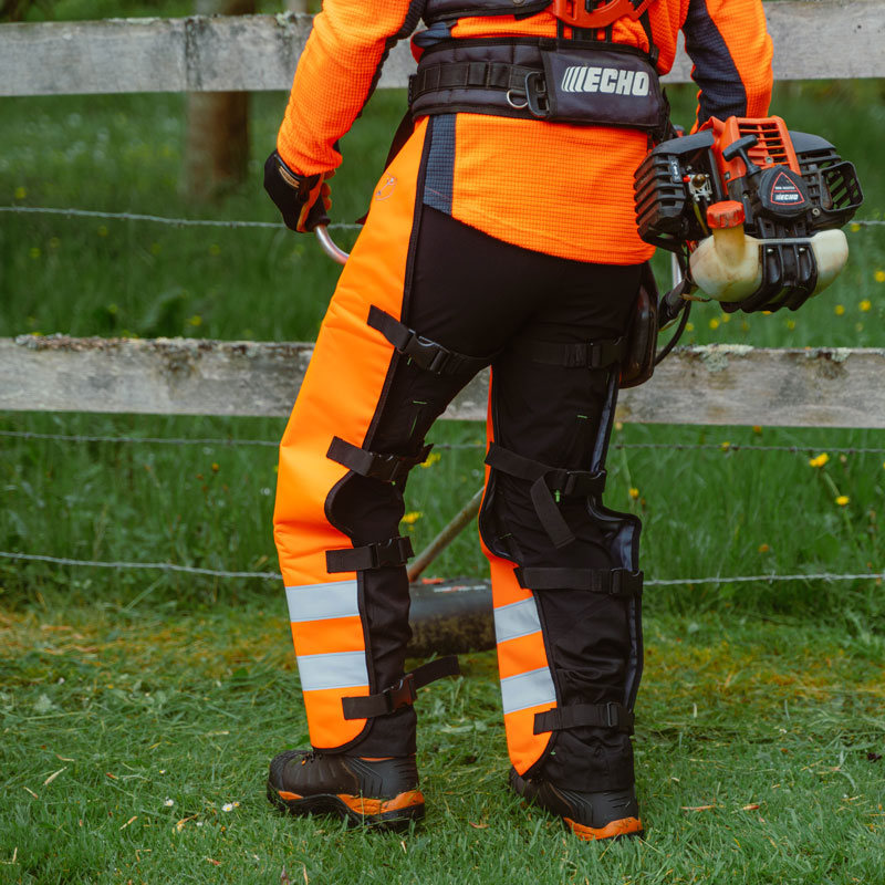 Jambière de débroussaillage Haute Visibilité orange SOLIDUR