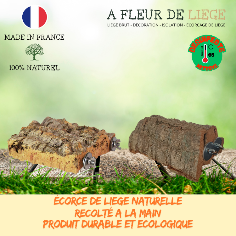 Perchoirs en liege male brut