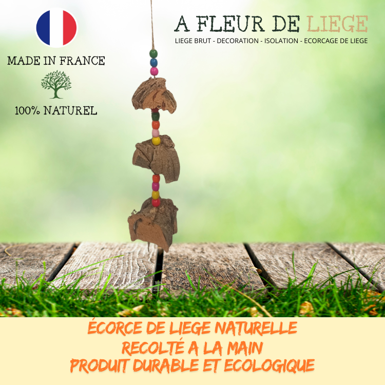 Balançoire mobile ecorces de liege