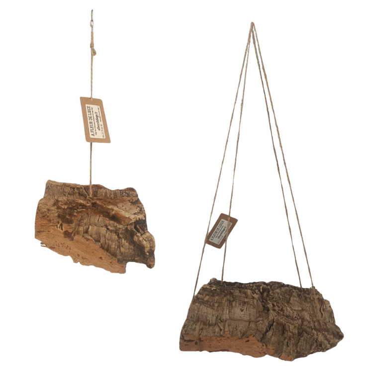 Balançoire plaque de liege brut