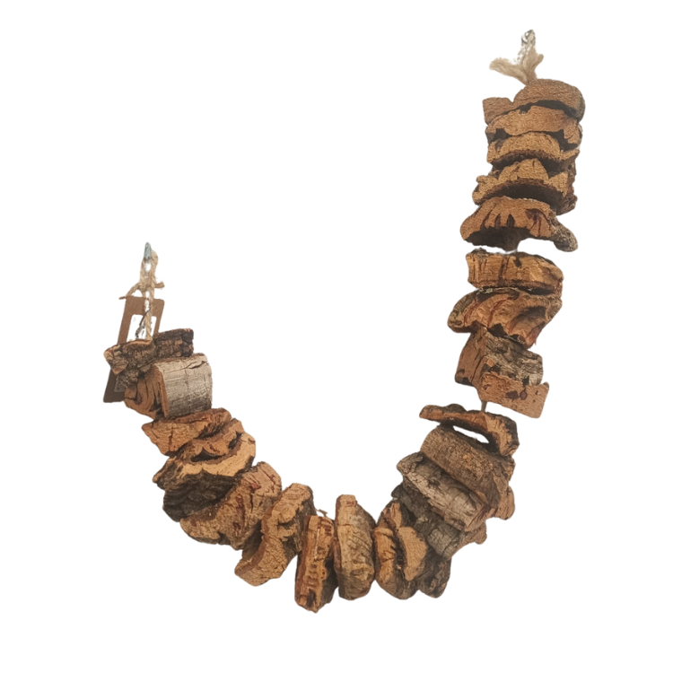 Balançoire en ecorces de liege