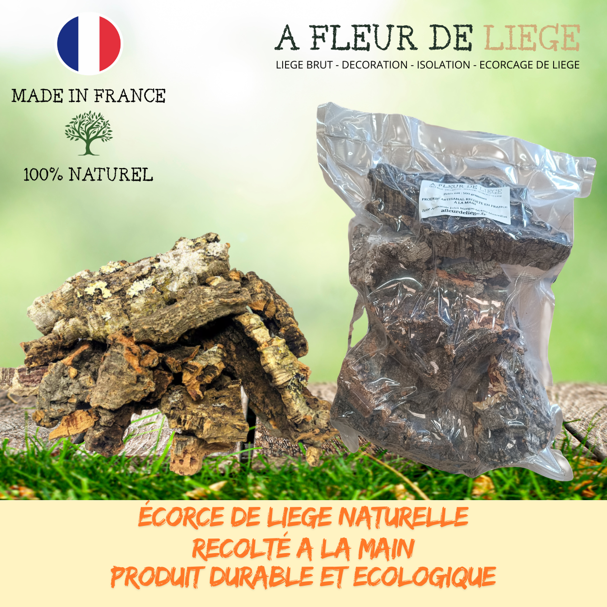 Ecorce de liège naturelle