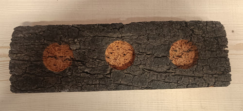BOUGEOIR POUR 3 BOUGIES EN LIEGE A FLEUR DE LIEGE