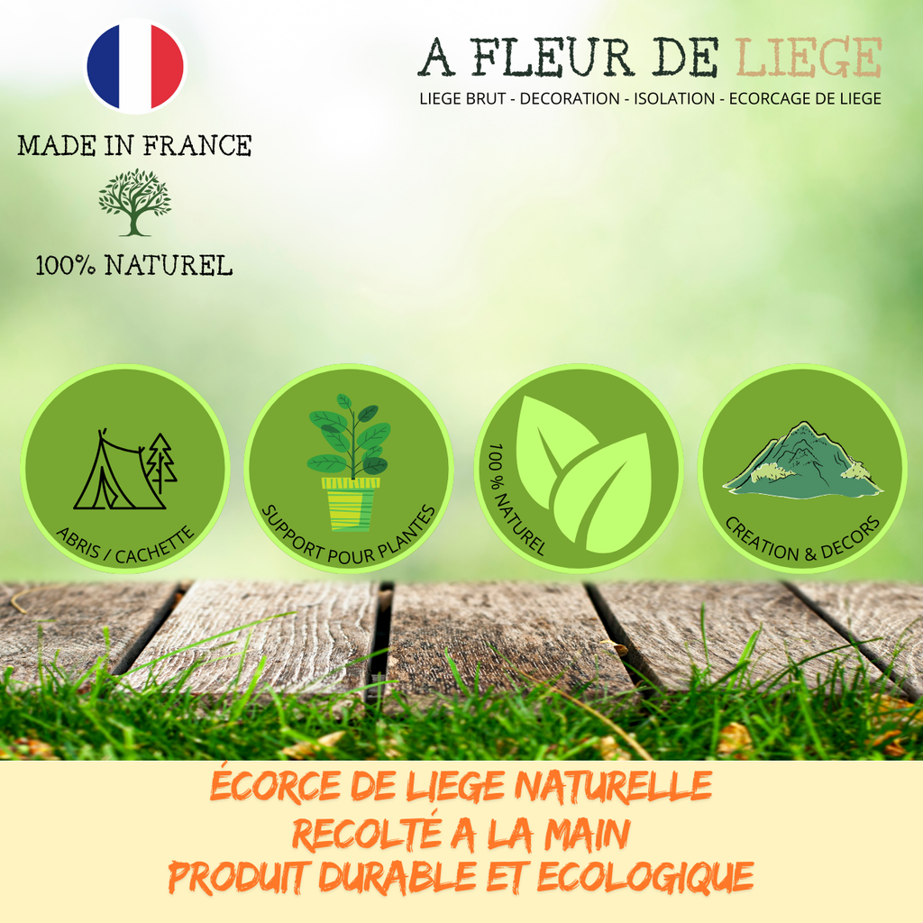 Plaque de liège mâle naturel